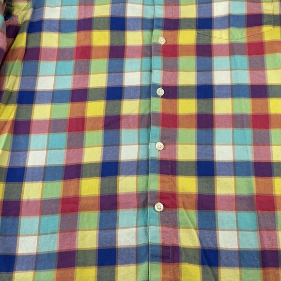 Jack Wills Shirt Mens Medium Multicolor Plaid England Long Sleeve Button Up Logo - Picture 7 of 13